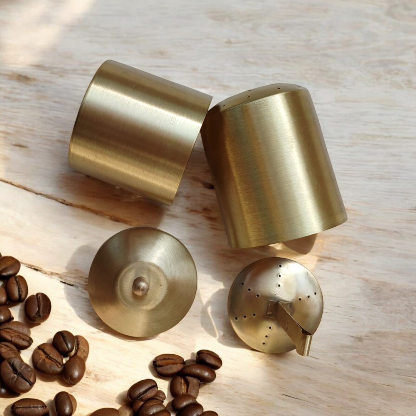 Traditional South Indian Brass Coffee Filter by Boxed with Love