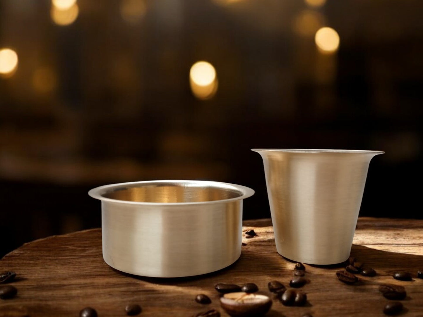 Brass Glass and Davara Set of two - Matte Finish